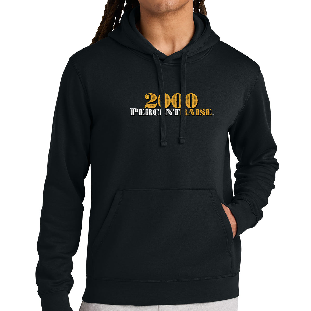 2000 Percent Raise™ - Premium Unisex Drummer 2.0 Hooded Sweatshirt