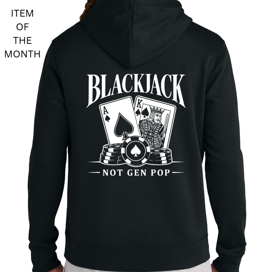 Item of the Month - October-BlackJack, NOT GEN POP - Premium Unisex Drummer 2.0 Hooded Sweatshirt